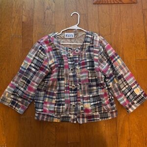 Vintage Patchwork Cropped Jacket